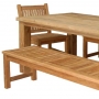 set 245 -- marley side chairs, 69 inch avalon backless benches & 39 x 94,5 inch rectangular dining table xx-thick wood